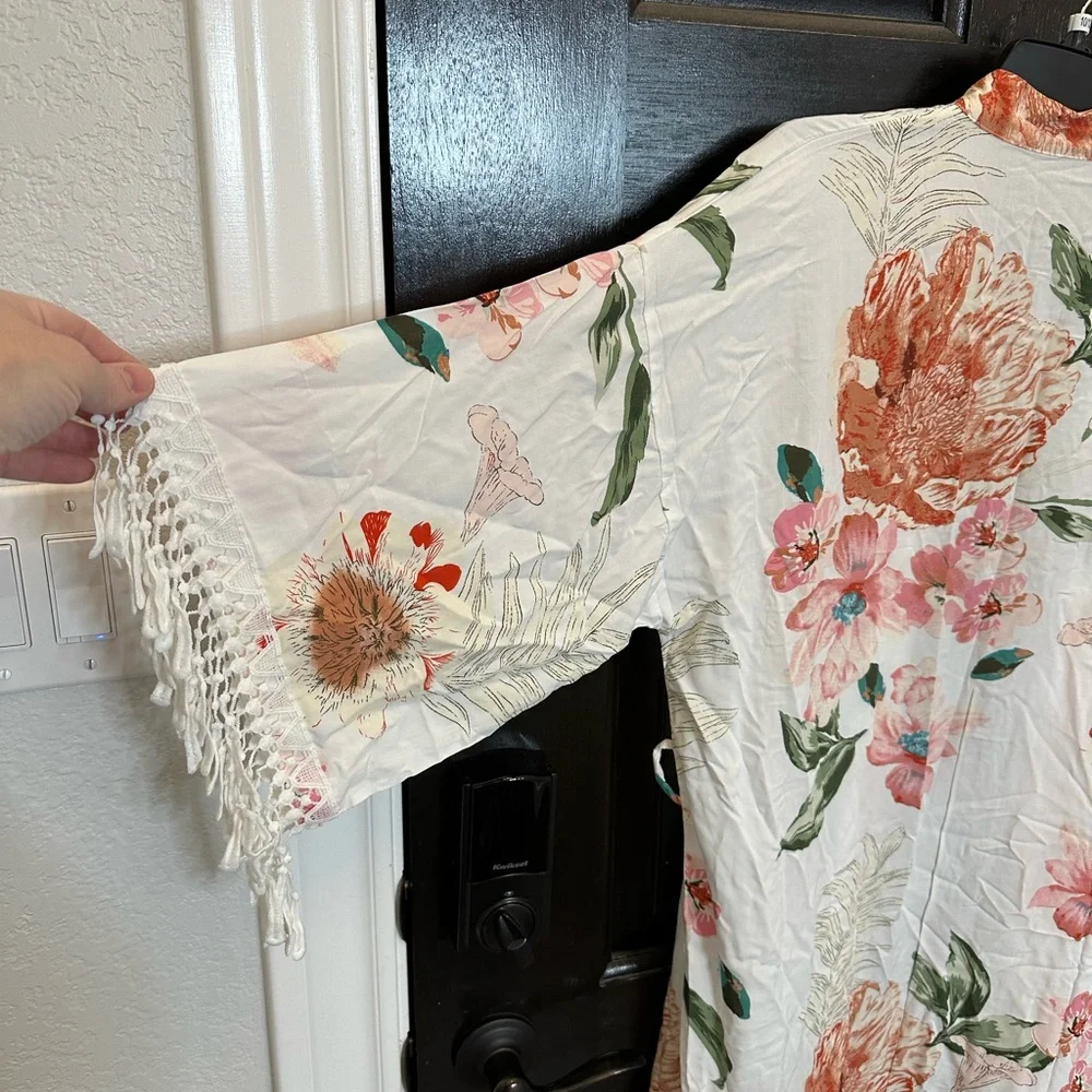 Floral Print Robe OS - Picture 3 of 6